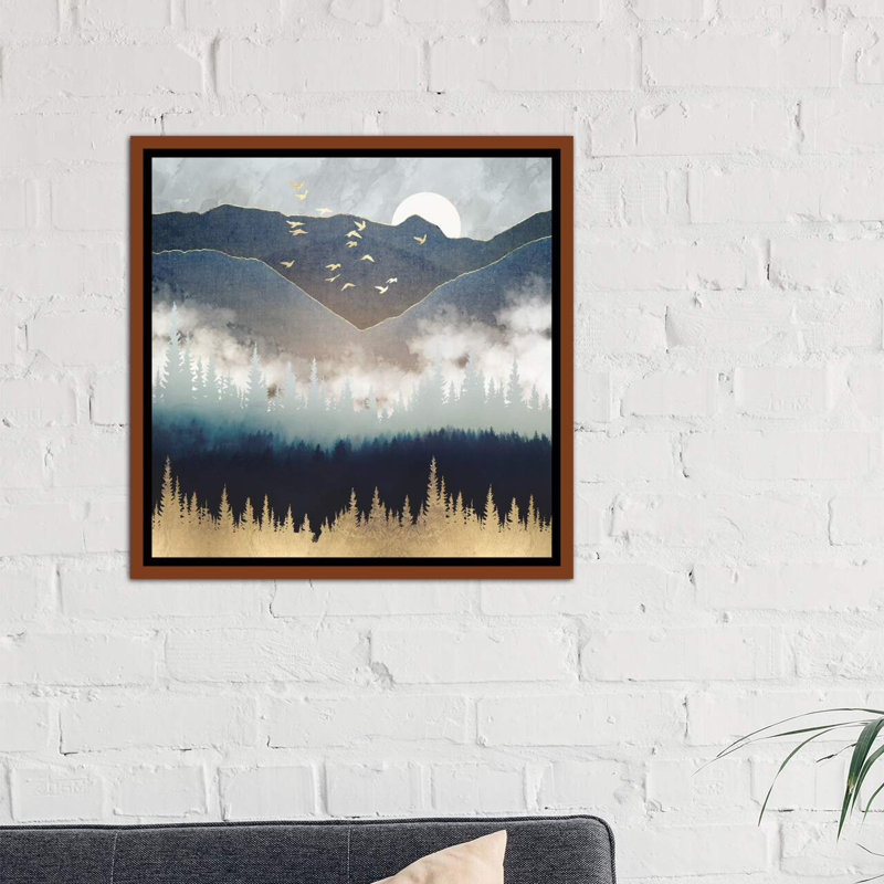 « blue mountain brume » par spacefrog designs-print, H 37 po x l 37 po x P 1,5 po, Toile avec cadre en bois classique