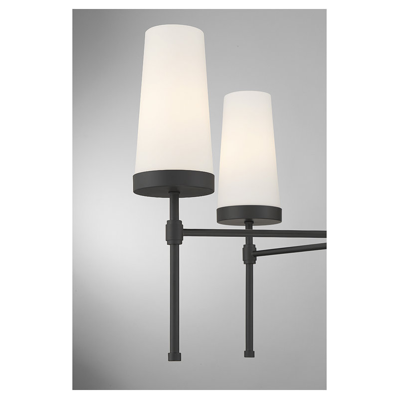 Dolfi 6-Light Chandelier, Noir mat