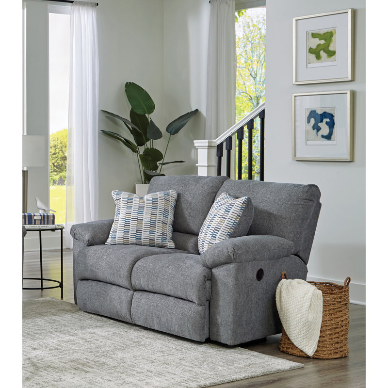 Causeuse inclinable Khandaker, Polyester bleu