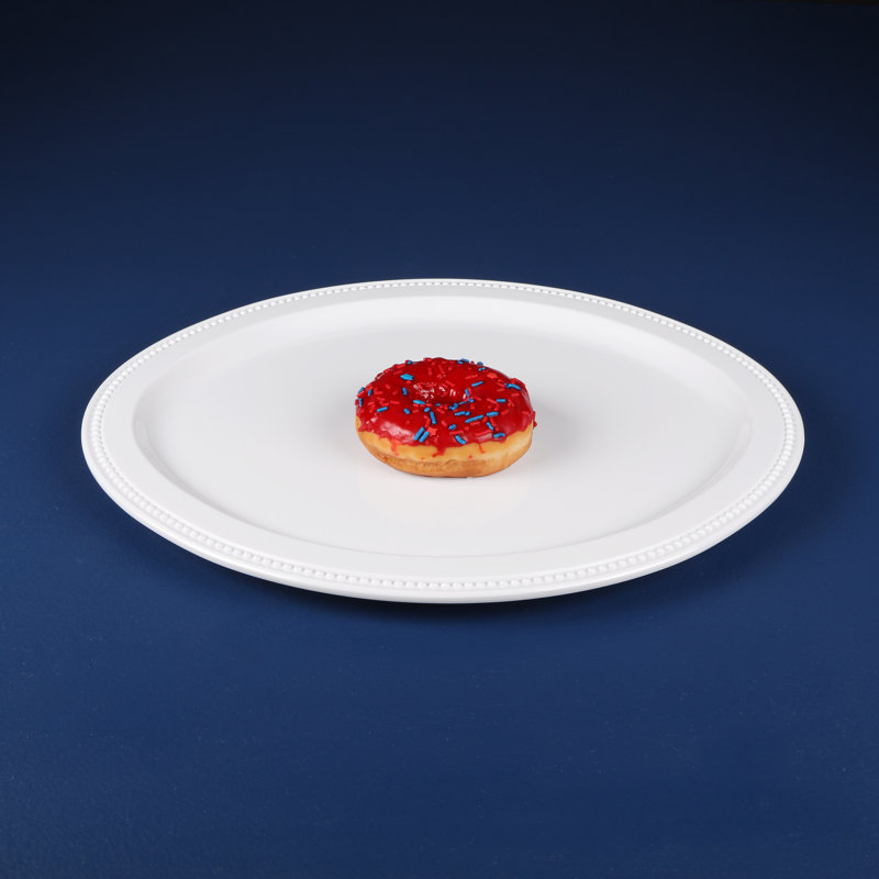 Elite Global Solutions Venetian Melamine Platter, White