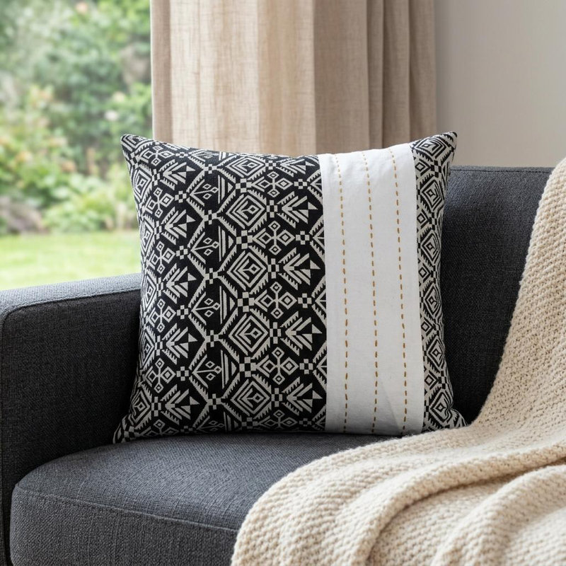 Parkland Collection Kai Transitional White Throw Pillow