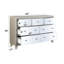 Commode 7 tiroirs Sliverfluff, finition miroir et champagne