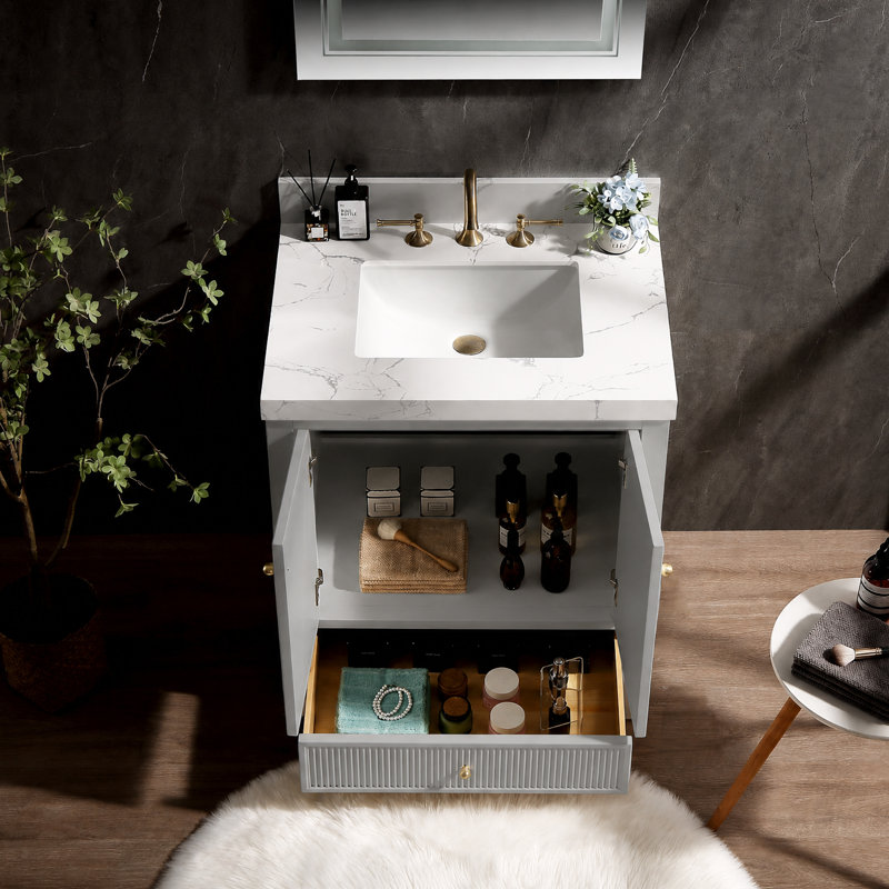 Meuble-lavabo Corena, Gris