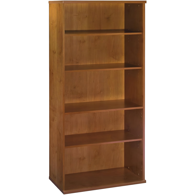 Bush Business Furniture Series C Tall 5-Shelf Bookcase, Durable Engineered Wood Storage And Display Unit For Home Or Office