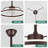 24 Inch Smart Ceiling Fans With Lights And APP Control, Modern 6 Speeds LED Dimmable Fandelier Ceiling Fan For Bedroom-1149606194