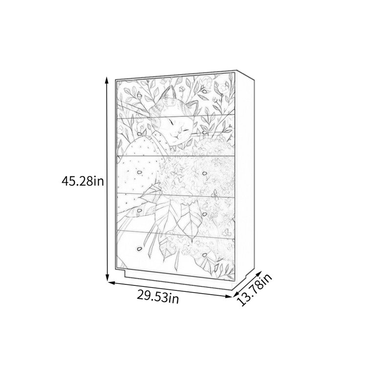 Armoire de rangement en bois de pin massif avec tiroirs