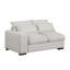 Canapé modulaire en lin avec 2 repose-pieds