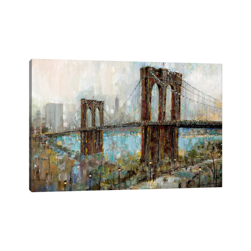 «View from the Promenade» par Ruane Manning - reproduction d'art, H 8 po x l 12 po x P 0,75 po, Toile tendue, Aucun mat