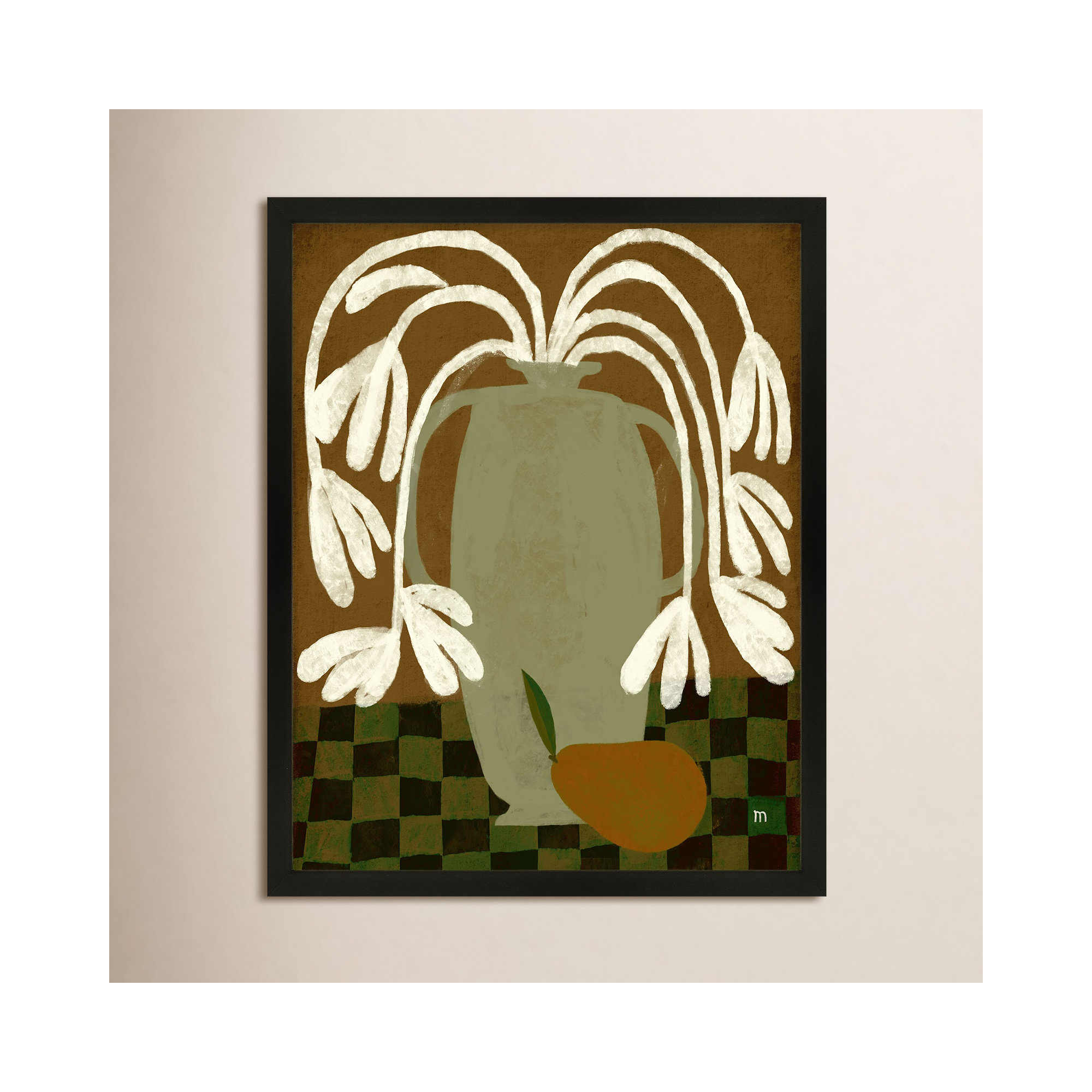Pear by StudioM, 20" H x 16" W x 1.25" D, Black
