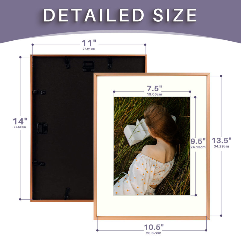 Metal Picture Frame_2.16, Or rose