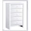 Commode blanche moderne Marilla G1570-CH avec tiroirs durables et design élégant pour un rangement élégant dans la chambre à coucher