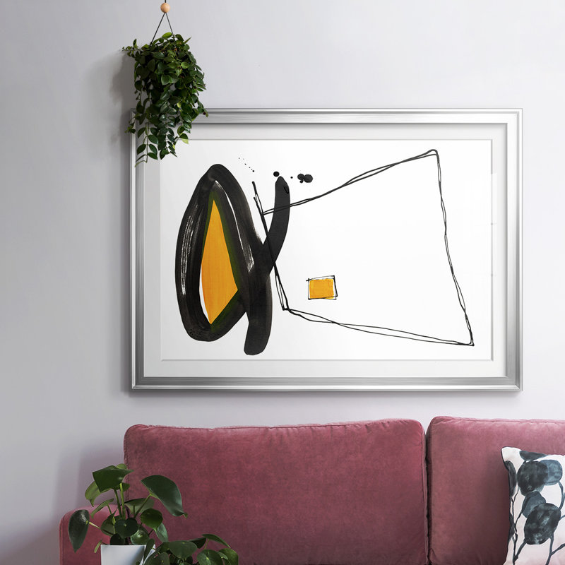 Think About It III-FramedFramed Print W Beveled Matt and Glass, Silver, 19" H x 27" W x 1.5" D