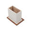 Michihiro Leather / Faux Leather Desk Organiser Set-5474735