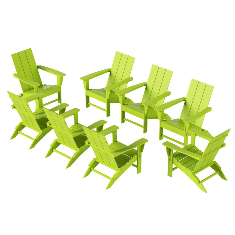 Joubert Foldable Outdoor Adirondack Set, Lime