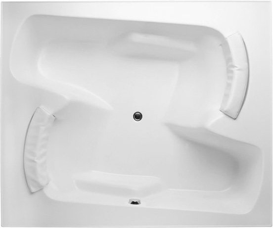 Penthouse 72'' L Soaking Bathtub, White, Polished Chrome