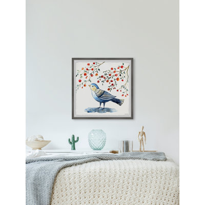 Bluebird Blossom by Marmont Hill - Single Picture Frame Painting