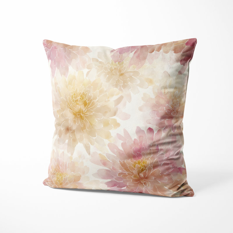 Coussin Floral, H 16 po x l 16 po
