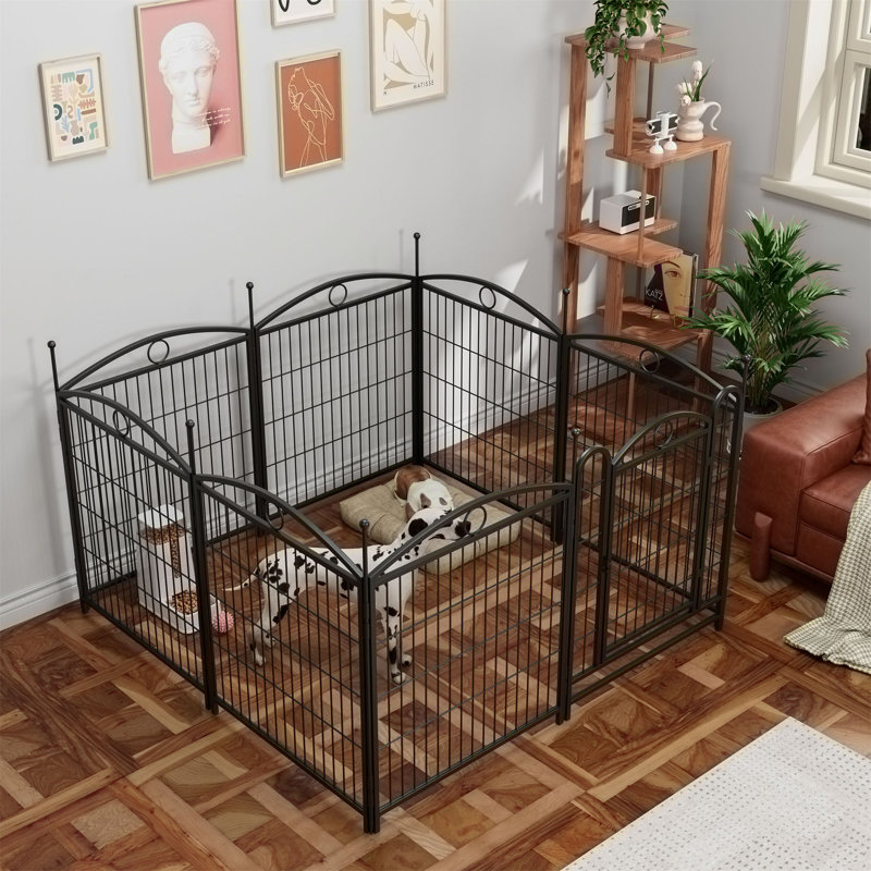 Clôture pour chien avec portes, H 32,01 po x l 52,01 po x P 52,01 po