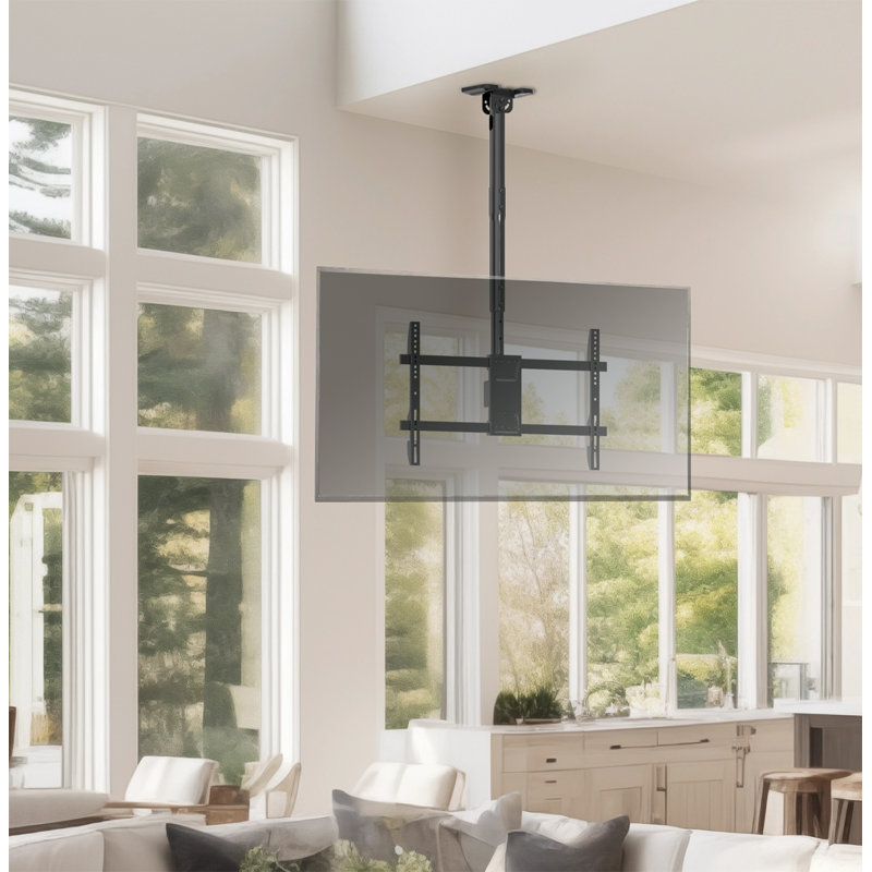 Vivo Extending Ceiling TV Mount For  Screens, 66.7" H x 27.2" W x 7.3" D