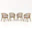 Chaises de salle à manger d'extérieur en corde tressée avec coussin (ensemble de 4)-1505743
