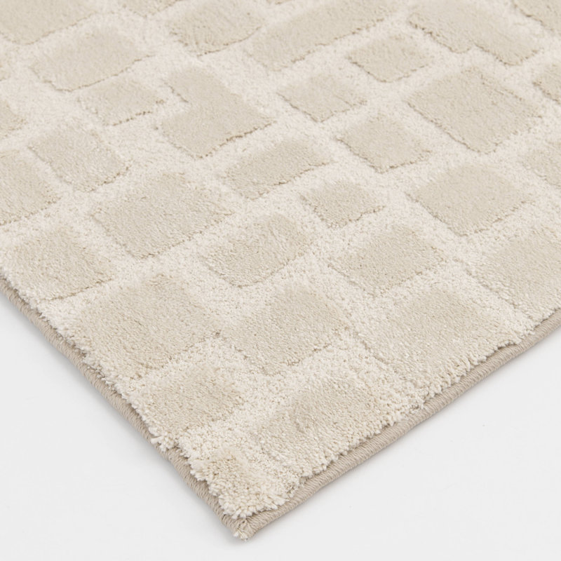 Brayden Studio Hamadi Aster Beige 5 ft. x 7 ft. 6 in. Abstract Indoor Polyester Area Rug, Rectangle 5' x 7'6"