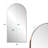 Calogero Stainless Steel Arch Mirror-1927667782