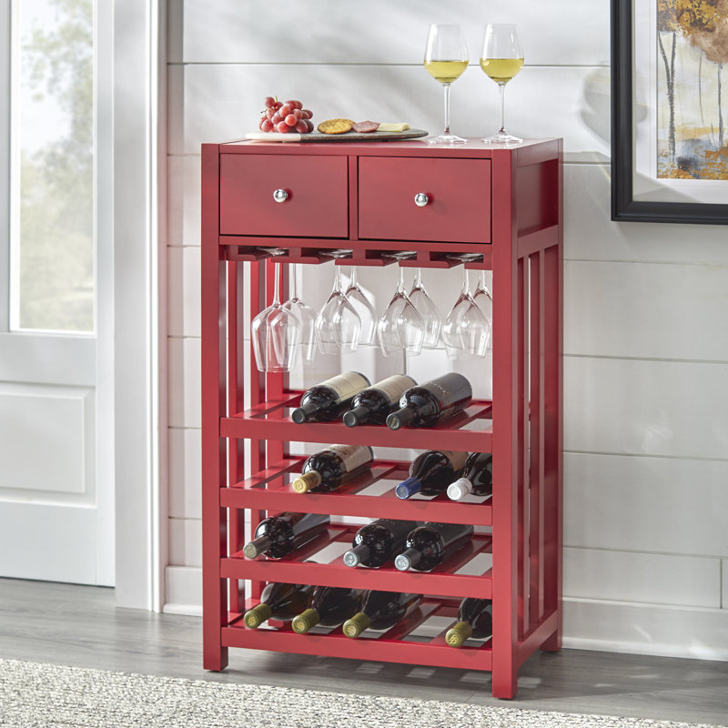 Debrango 23 " L Bar Cabinet, Red