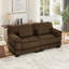 Canapé modulaire Cloud Couch 76,4 po, velours côtelé marron, assise profonde-21461598
