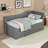 Wooden Upholstered Three Drawers Daybed with Trundle and Slats-458612025-458612031