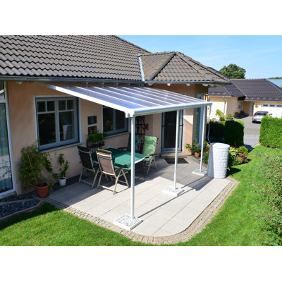 Canopia By Palram 434cm W x 295cm D Glass White Cover Retractable Patio Awning