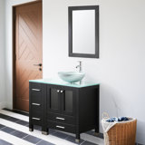 Lasceau 37" Single Bathroom Vanity Set with Mirror