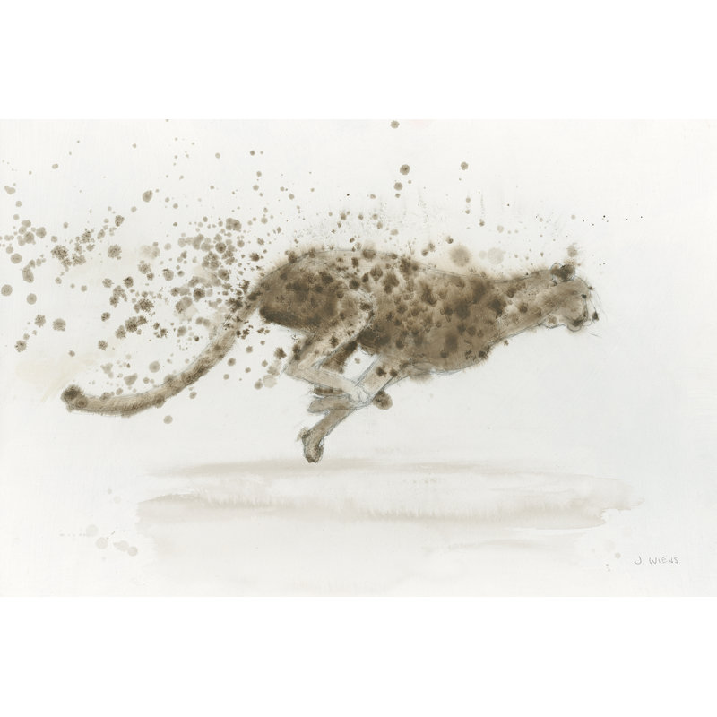 Cheeta V2 Crop by James Wiens - Wrapped Canvas Painting, 20cm H x 30cm W x 3.8cm D