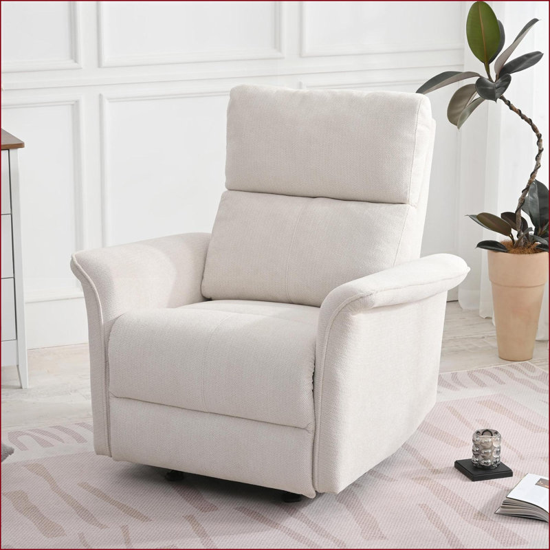 Fauteuil inclinable manuel inclinable pour petits espaces, chambre de bébé en tissu gris ardoise | Tissu | Rembourré