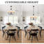 Lustre classique / traditionnel noir à 5 lumières l 27 po avec abat-jour en lin pour salle à manger-88314174-88314169