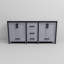 Meuble-lavabo double avec comptoir en quartz blanc