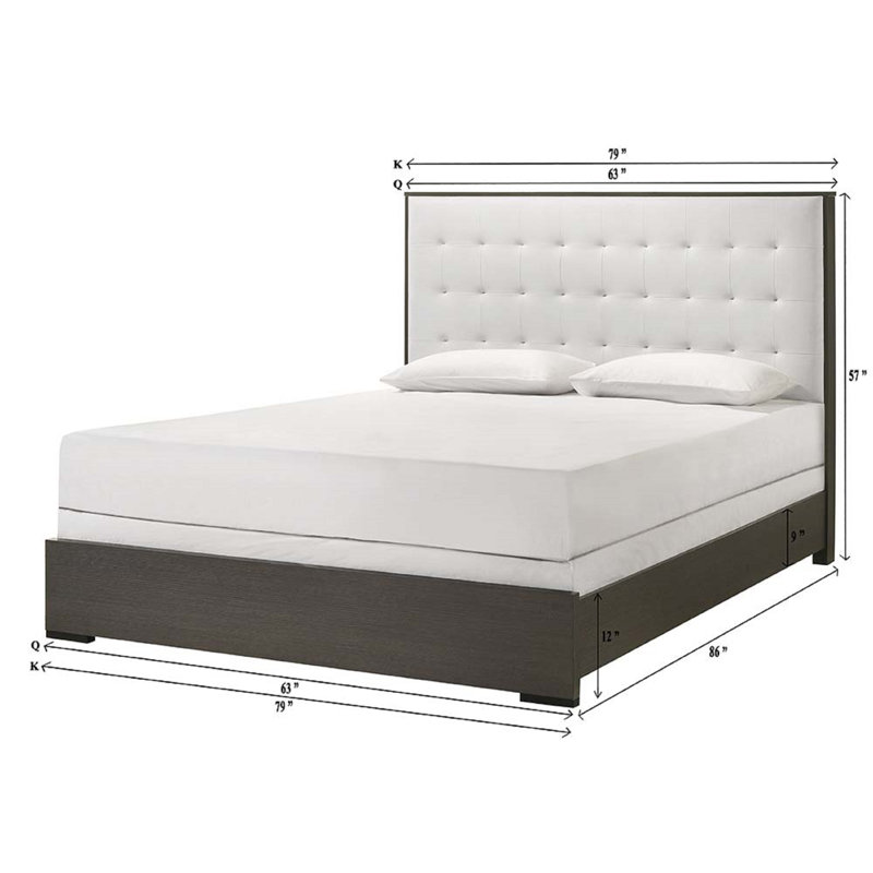 Mobilier de chambre à coucher 1pc, Grand lit