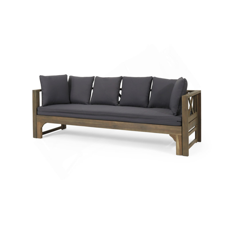 Kamita 79.5'' Acacia Outdoor Patio Daybed