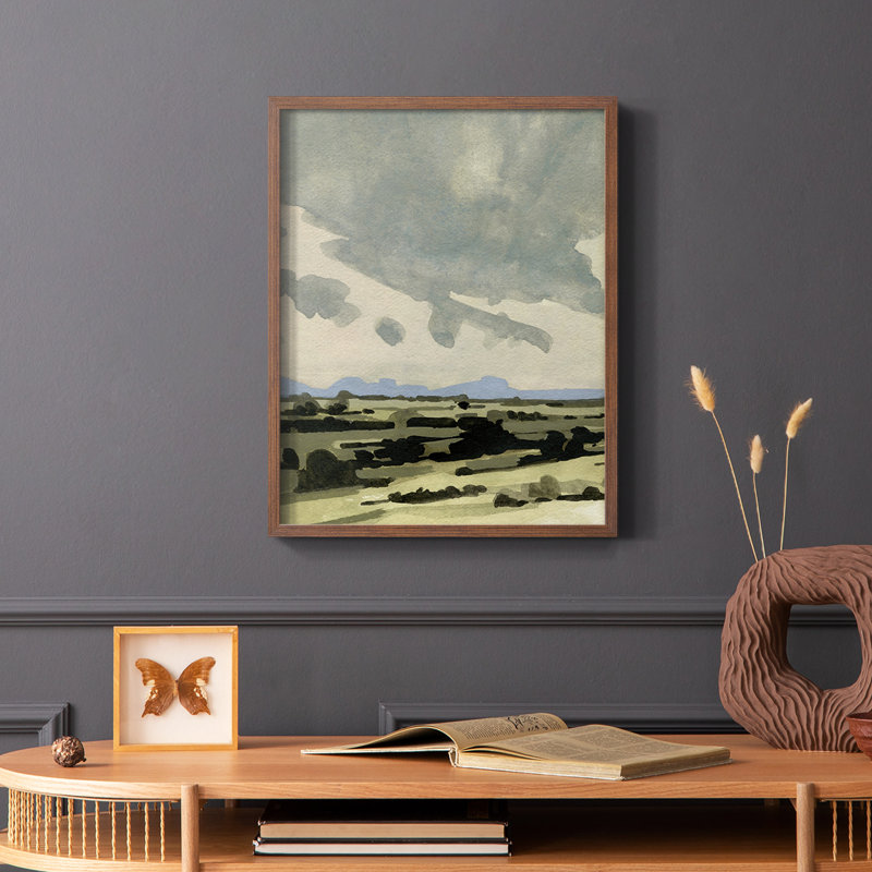 Impression encadrée «Pink Hazy Sky II» - bois massif, H 20 po x l 16 po, Brun