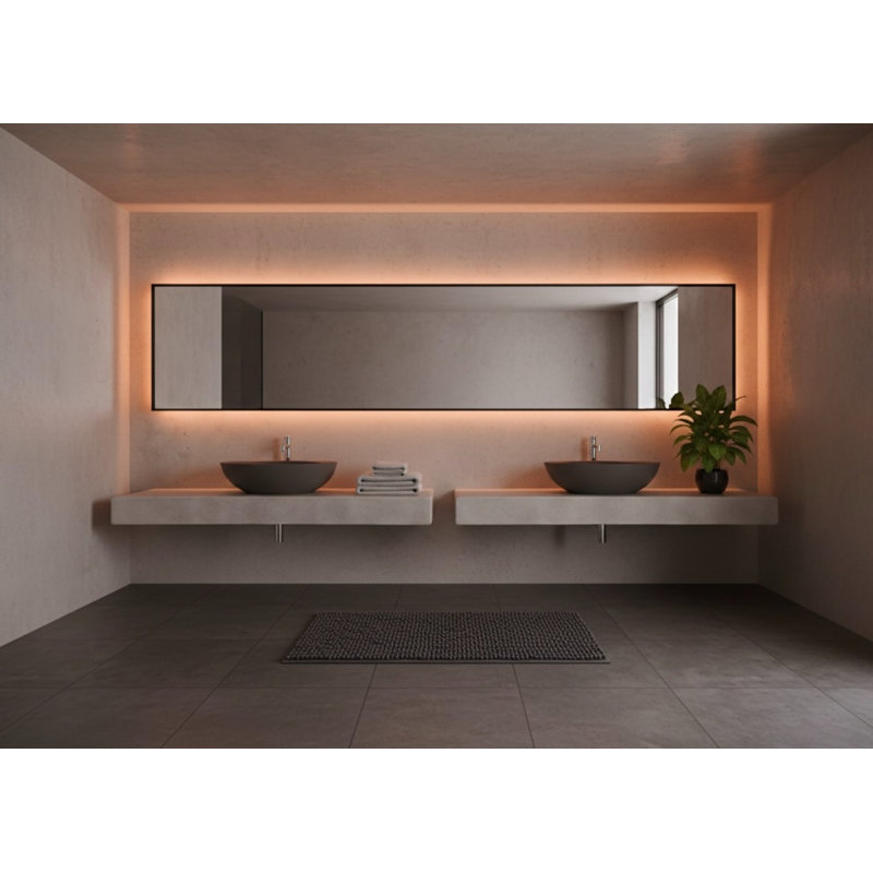 Vast Studio Studio Collection 13.8" Concrete Oval Vessel Bathroom Sink, Modern Countertop Wash Basin, Gray 