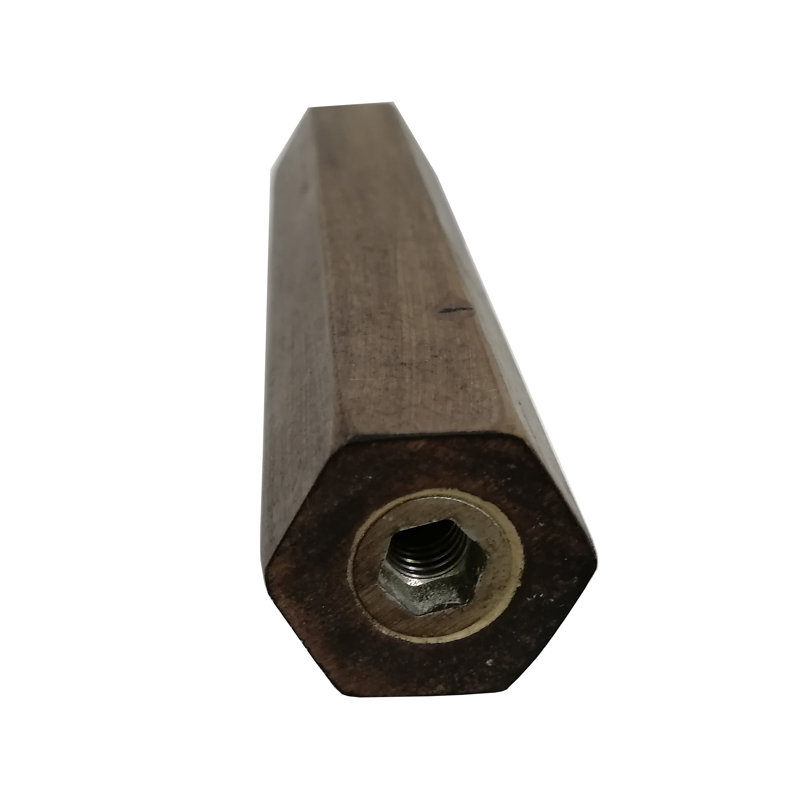 Tête de robinet à bière hexagonale en bois