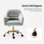 Chaise de travail en velours Adan-851133858