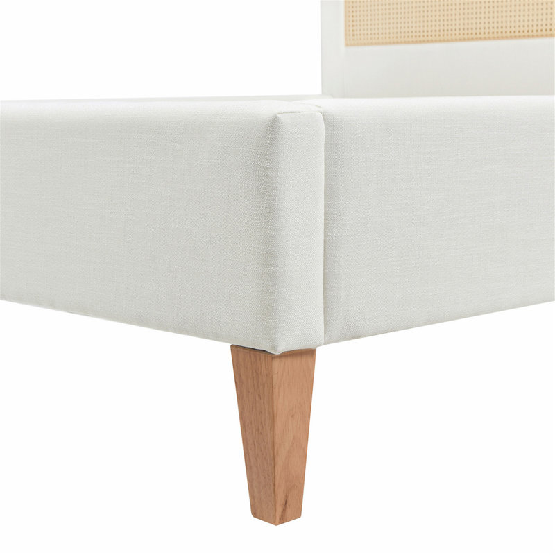 Billingsly Upholstered Cane-Back Bed, King