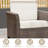 5 Pieces Wicker Outdoor Conversation Set with PE Rattan Sofa, Chairs & Ottomans-1847912743