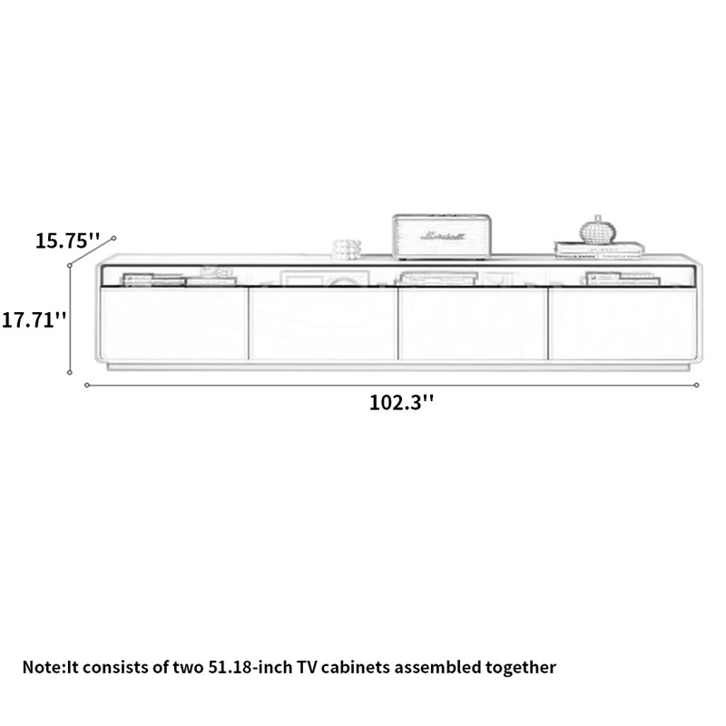 Meuble télé Modern, 102.3"