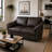 Ramdev Top Grain Leather Loveseat with Cushioned Back and Pillow Top Arm-124301329-35667463