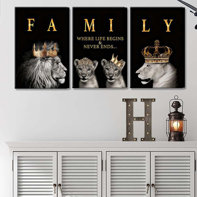 3 Piece Wrapped Canvas Print, 60 cm H x 40 cm W