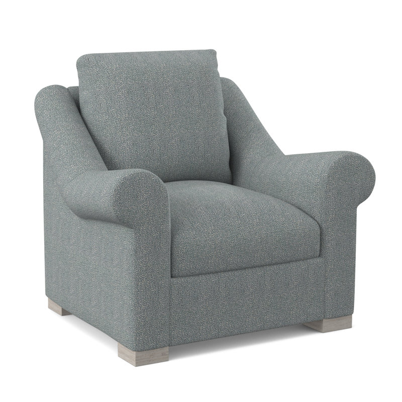 Chaise Canyon, Mélange de polyester cyan maya, Bisque