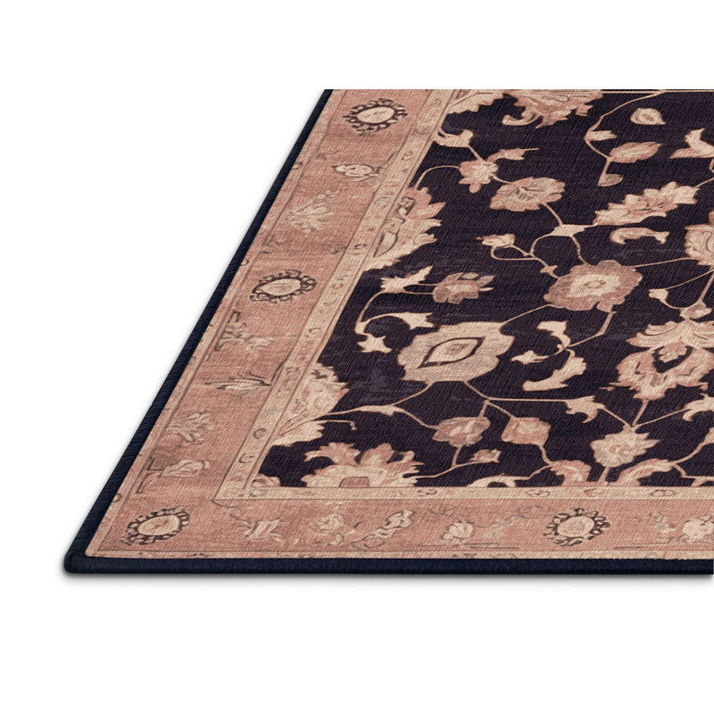 Tapis mauve lavable à la machine, Tapis de couloir 2 pi x 4 pi