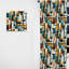 Metropolitan Cubic Geometric Patterns - Rideau obscurcissant géométrique abstrait - 1 panneau-107599845