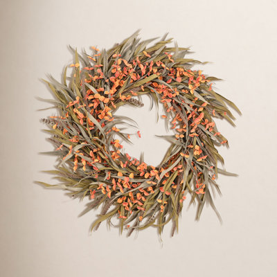 24" Handcrafted Eucalyptus Thanksgiving Wreath